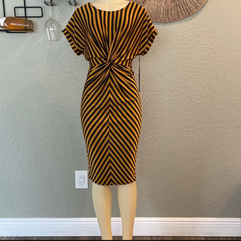 Mustard striped dress